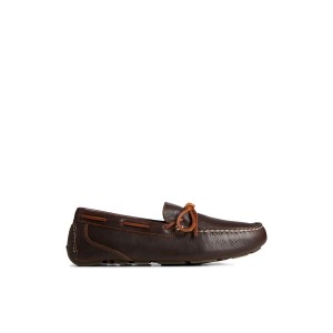Sperry Davenport Pull Up Leather 1-Eye Driver Mokassins Herren Braun | 25XRFNAGB